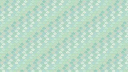 Background abstract pattern with pastel green turquoise white scales geometric texture seamless repeating fish scale mermaid tail design for modern wallpaper digital art creative projects © COME