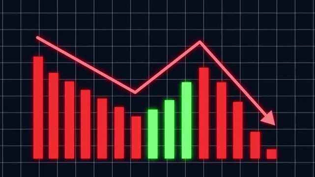 Dynamic Colorful Bar Chart Up and Down Motio