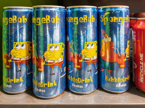 SpongeBob SquarePants Pineapple Bubble Drink Canned Beverages