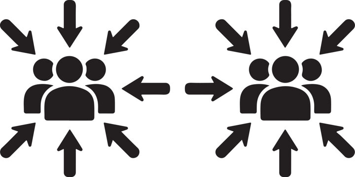 People group connection icon team communication network collaboration symbol