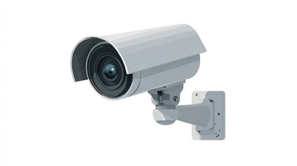 Security camera with sleek gray and black design