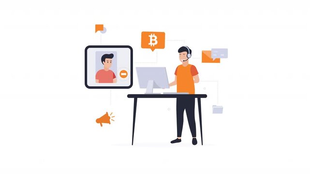 Minimal flat vector money transfer animation with smooth modern motion and clean design. Financial exchange concept ideal for banking, digital payment, investment, fintech, business growth, online.