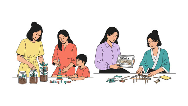Creativity Family Vector