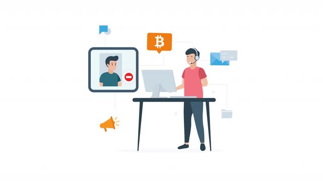 Minimal flat vector money transfer animation with smooth modern motion and clean design. Financial exchange concept ideal for banking, digital payment, investment, fintech, business growth, online.