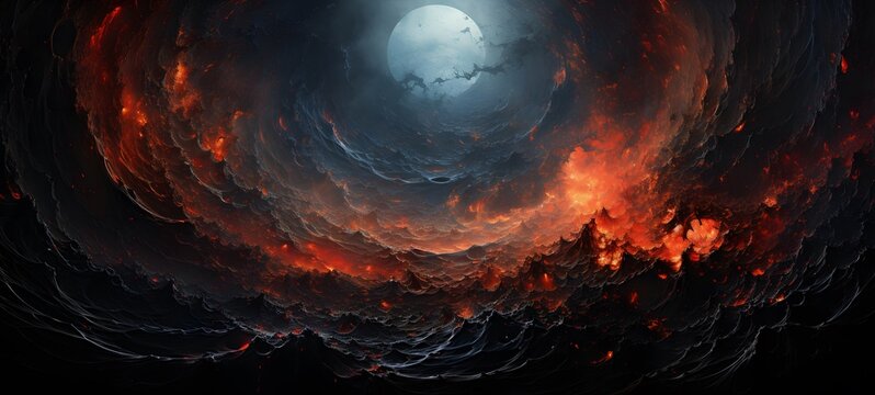 Astral vision God vs demon meets cosmos,generative AI