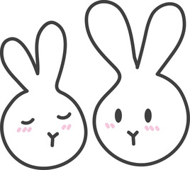 귀여운 토끼 커플 © 율린 이