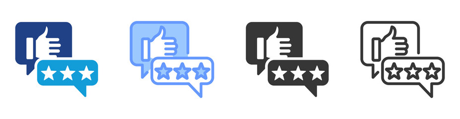 User Feedback icon set multiple style collection