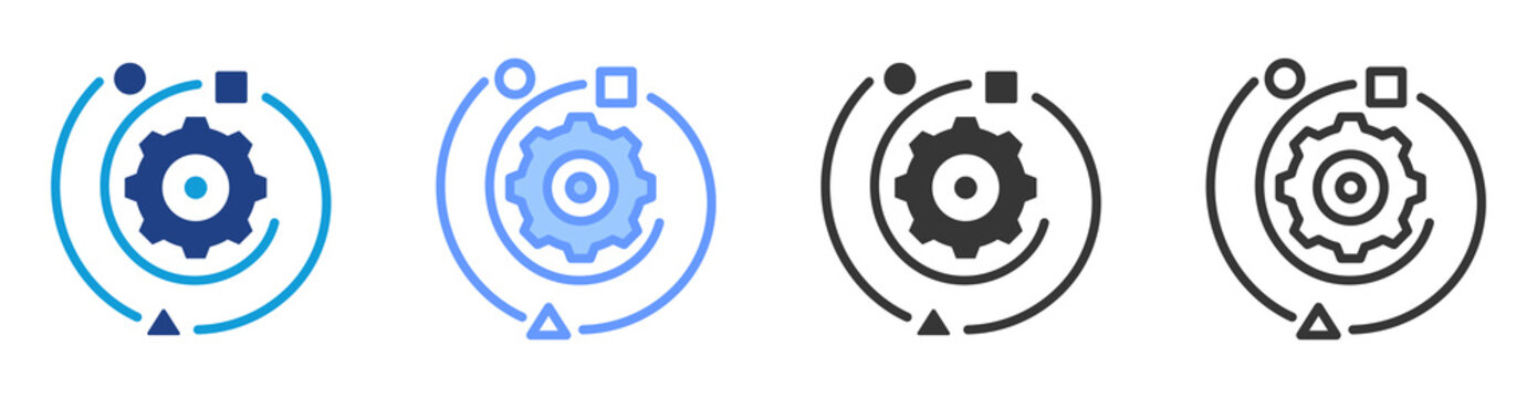 Dynamic Adaptation icon set multiple style collection