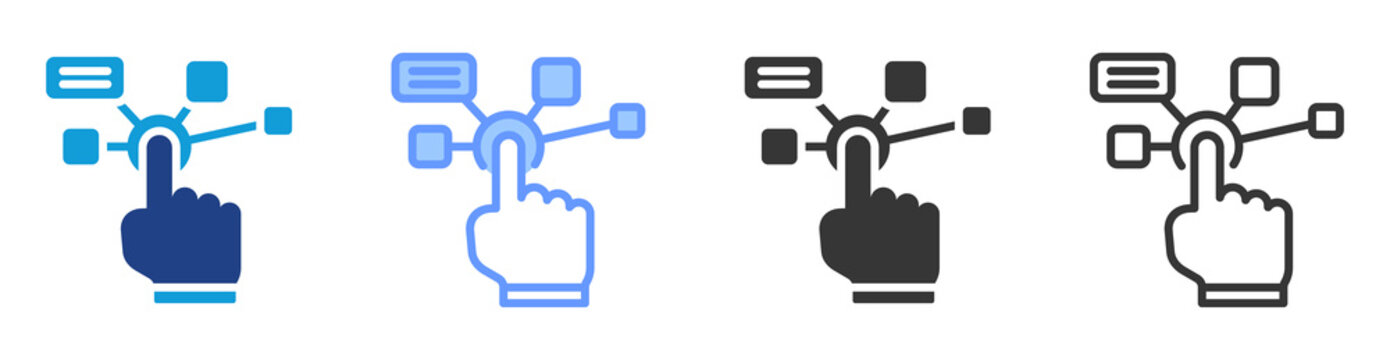 Interactive Interface icon set multiple style collection