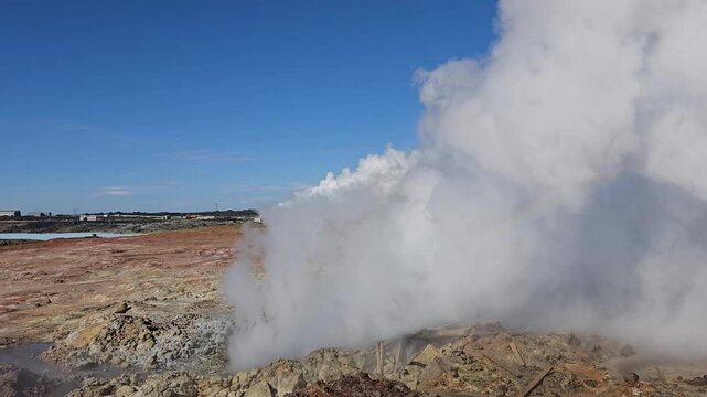 Gunnuhver, Iceland, 10th August 2025, a geothermal field of various mud pools and fumaroles in the southwest part of the Reykjanes Peninsula in Iceland