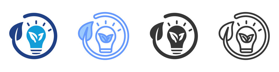 Green Innovation icon set multiple style collection © Uniconlabs