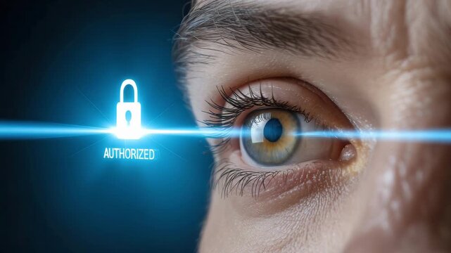 Secure biometric authentication with iris scanning technology