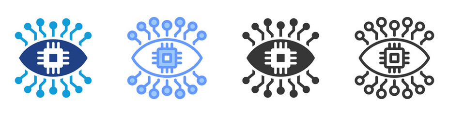 Vision System icon set multiple style collection