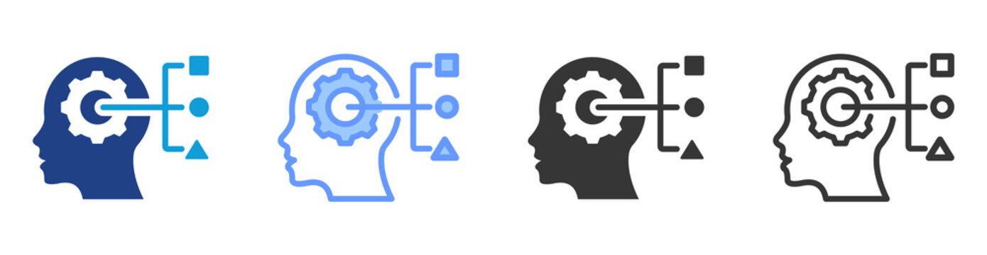 Adaptive Behavior icon set multiple style collection