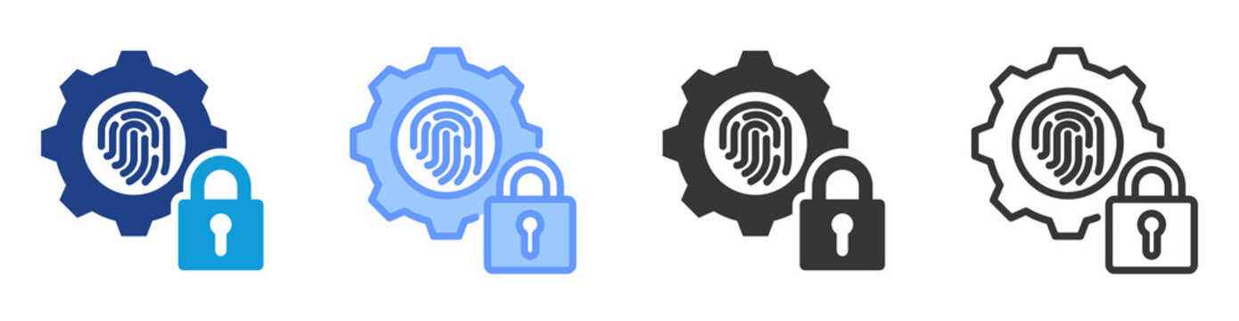 Access Control icon set multiple style collection