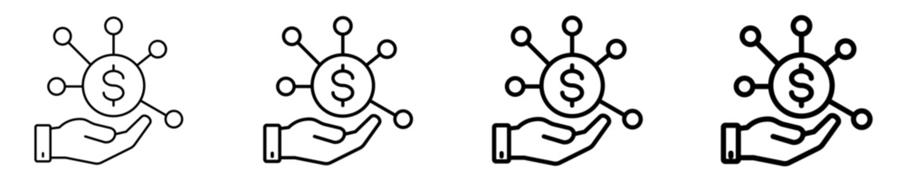Revenue Stream  Icon Set Different Style Collection
