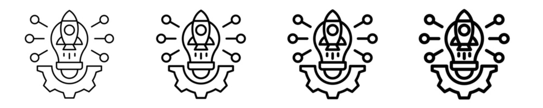 Idea Launch  Icon Set Different Style Collection
