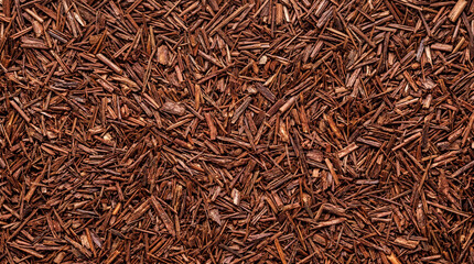 Top View of Rooibos Tea Leaves &ndash; Organic Red Herbal Tea Texture from South African Aspalathus Linearis, Ideal for Antioxidant Infusions and Natural Tea Background