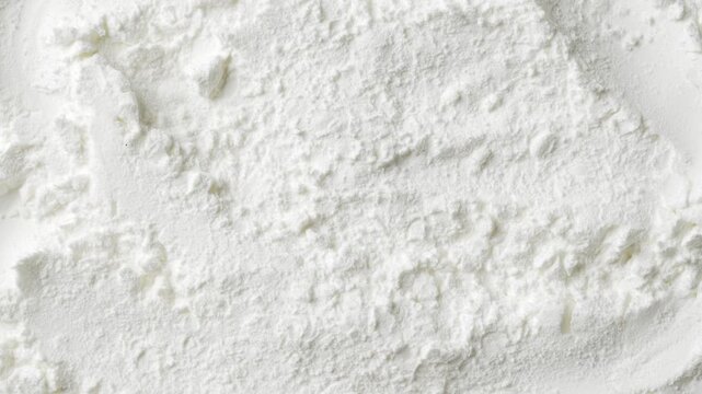 closeup of white flour or starch texture background