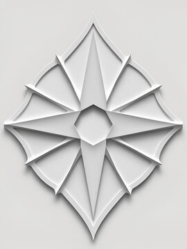 Geometric Edge Design. Cheesew edge silhouette shown in astr aight fr ont viewemph asiz ing cle ansh arp edges and bal ancedtri