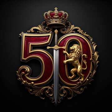 Numero 50, espada, chapas, firmar, s&iacute;mbolo, dorada, soviet, divisa, escudo, rusia, medalla, fallo, arte, antique, corona, metal, uni&oacute;n sovi&eacute;tica, decoraciones, estrella, cresta, historia, vector, obje