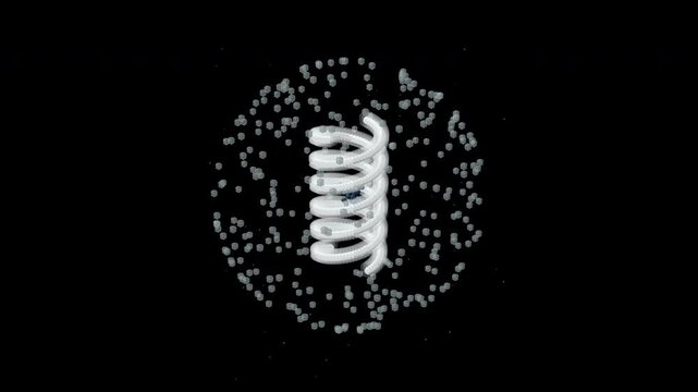 AAV2 Viral Vector Metallic Capsid Silver 4K
