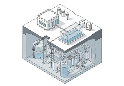 Industrial Water Treatment Plant with Advanced Filtration and Purification Systems