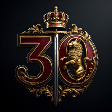 Numero 30, espada, chapas, firmar, s&iacute;mbolo, dorada, soviet, divisa, escudo, rusia, medalla, fallo, arte, antique, corona, metal, uni&oacute;n sovi&eacute;tica, decoraciones, estrella, cresta, historia, vector, obje