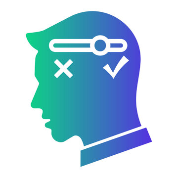 critical thinking Gradient icon
