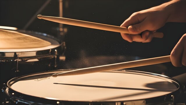 드럼치는 사람의 손a drummer's hand