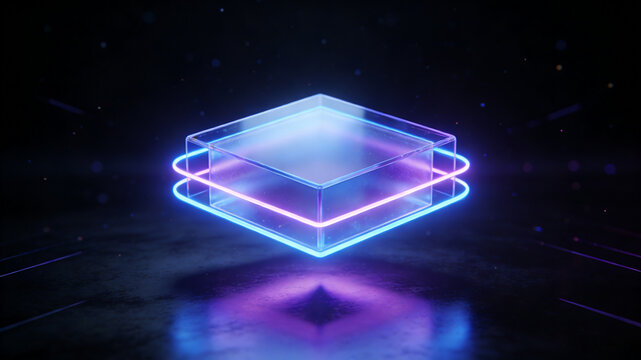 Background of 3D Suspended Geometry Technology Exhibition Platform