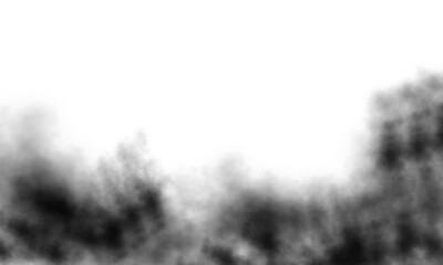Black smoke texture isolated on transparent white background. Dark smoke or fog overlay. Mist fog rising up. Gray smog special effect. PNG smoke for composition, editing, and design elements