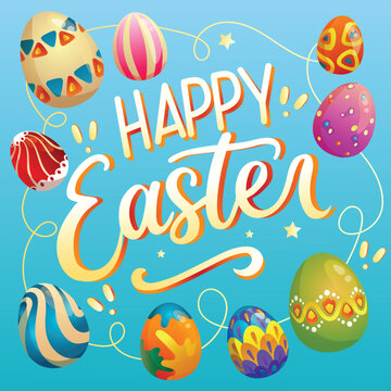easter egg decorative text ornament