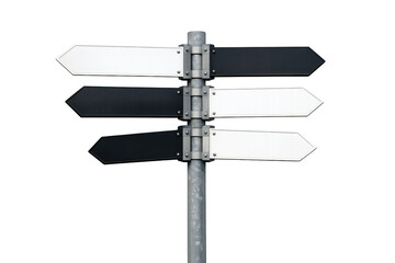 Obraz premium Blank multi directional road signs pointing choices