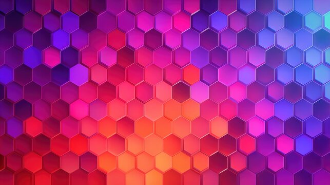 Pastel Hexagon Geometric Background &ndash; Soft Gradient Honeycomb Pattern