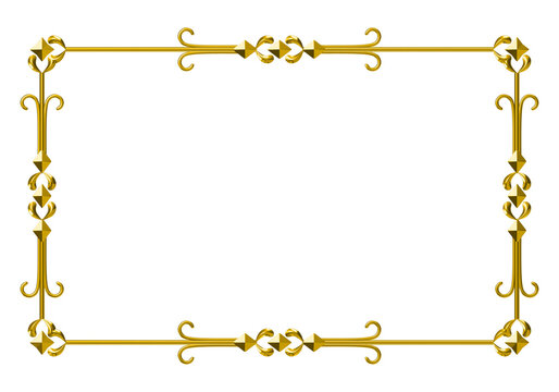 golden frame with chain
