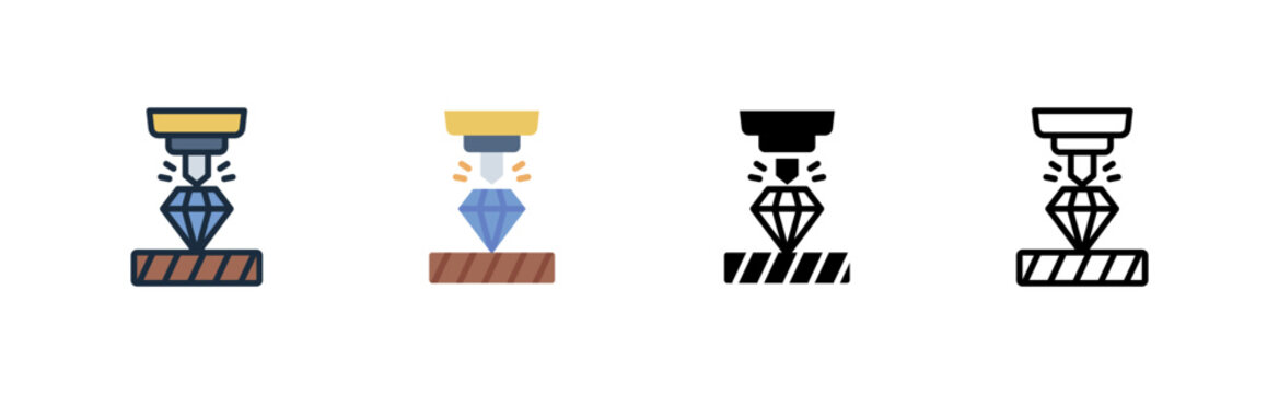 hardness icon. outline glyph flat filled line style