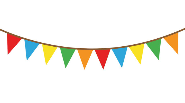 Colorful triangle bunting flags