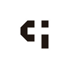 Obraz premium Letter q plus, square geometric symbol simple logo vector