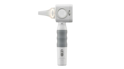 Medical otoscope device for ear examination with light source and ergonomic handle