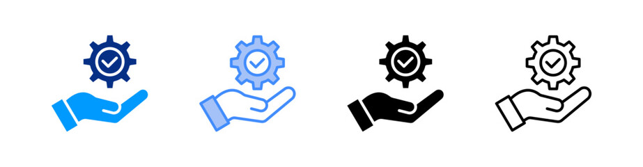 Obraz premium Service Multiple Style Icon Set Vector 