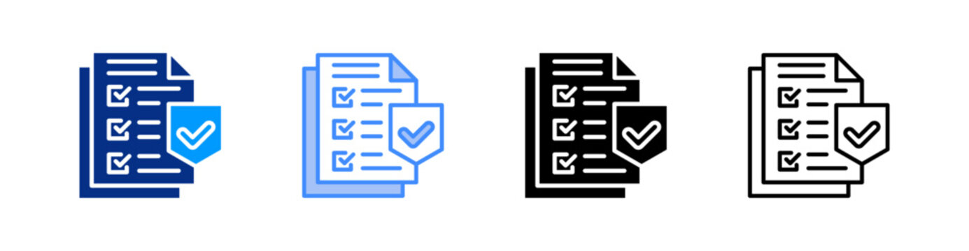 Safety Multiple Style Icon Set Vector 