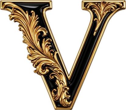 letra V, dorada, marco, adorno, decoraciones, designio, arte, vector, antique, floral, ilustraci&oacute;n, metal, antig&uuml;edad, flor, elemento, viejo, decoraci&oacute;n, barroco, estilo, con textura, remolino, arcen,