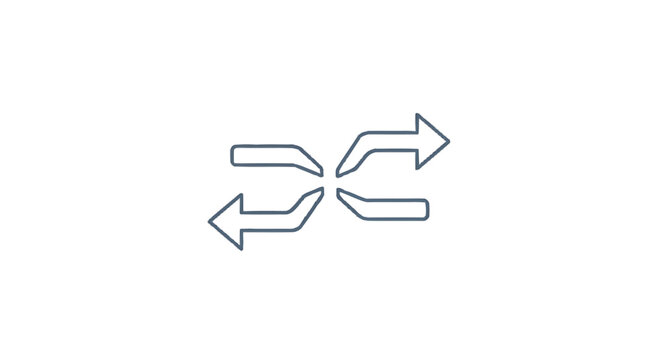Shuffle Arrows Icon Representing Randomization and Change.