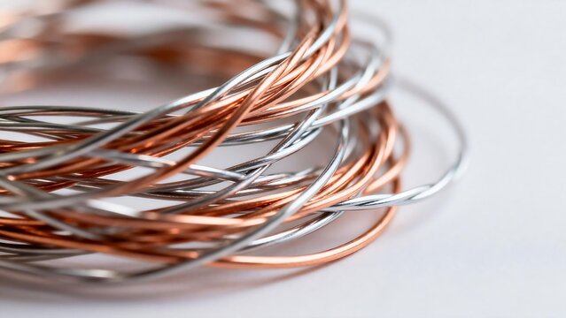 Copper and silver wire coils