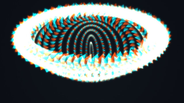 Cybernetic phoenix abstract background with glowing neon wings and futuristic digital art style