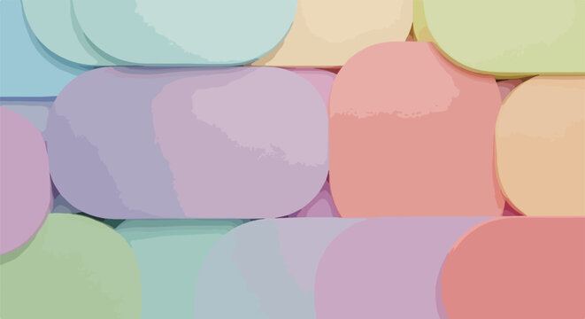 Pastel-colored abstract artwork. Round shapes and blended colors give depth