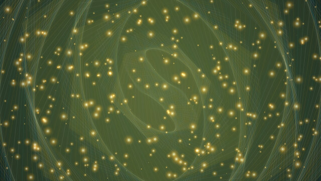Aurelian monolith abstract background with glowing golden textures and futuristic 3D design