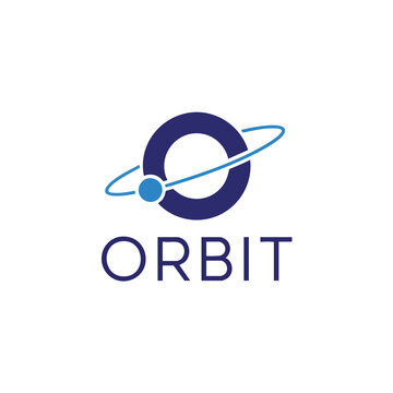 Orbit logo with planet and orbital path.