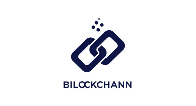 Blockchain technology company logo design.